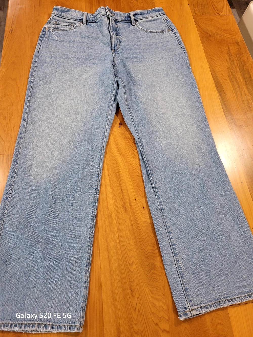 LOFT Light Blue Denim Jeans with Gold Stitching